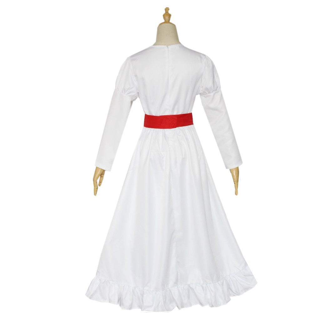 Disfraz de cosplay de vestido blanco de terror de Halloween