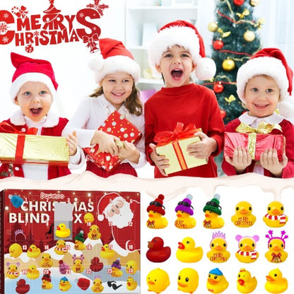 Dowmoo Christmas Blind Box, 24 Grid Cartoon Gift Ducklings Blind Box