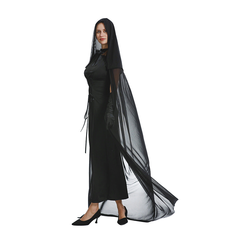 European And American Halloween Witch Clothing Lace Cloak