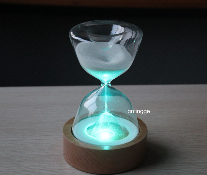 Timed colorful hourglass with sleeping remote night light