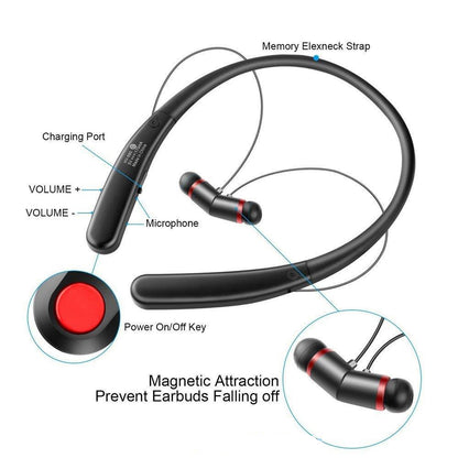 Neck-style sports bluetooth headset