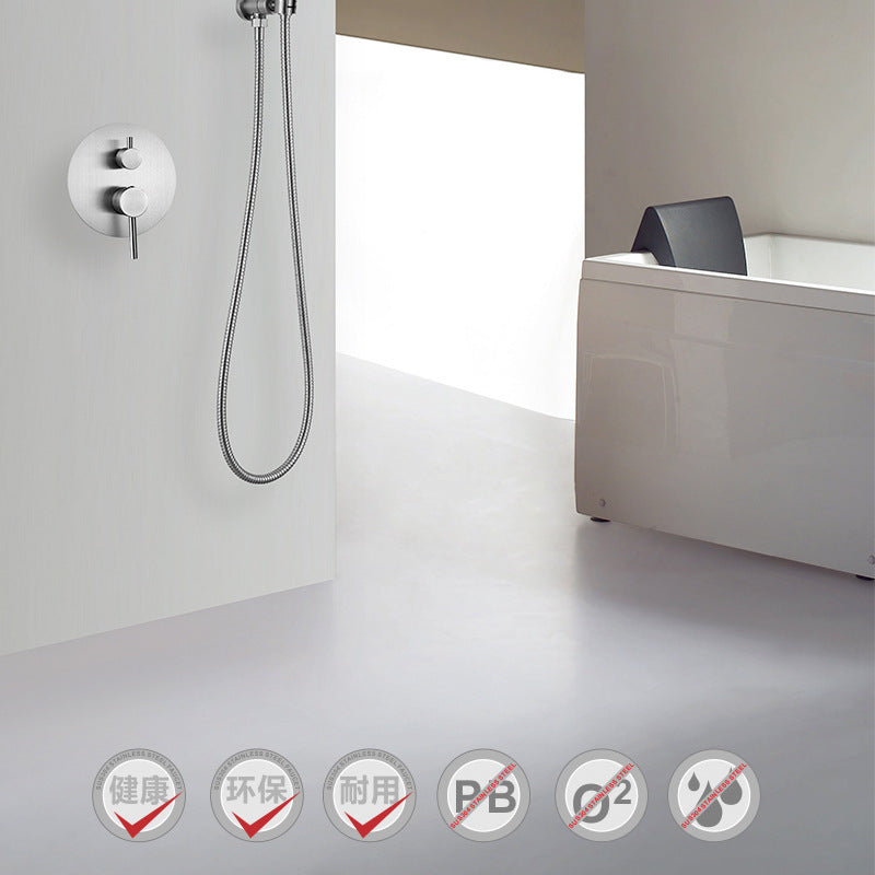 304 Brushed Stainless Steel Embedded Box Concealed Shower Head