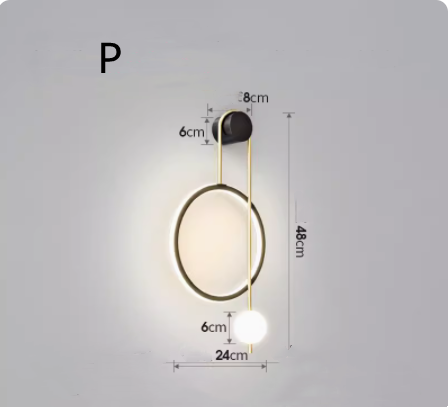 Lámpara de pared, lámpara de noche, lámpara de pasillo con cableado gratuito