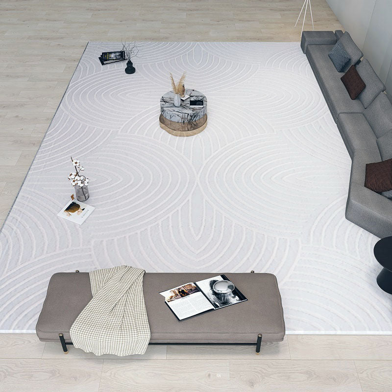 Tapis de sol de table basse de canapé minimaliste de luxe léger blanc