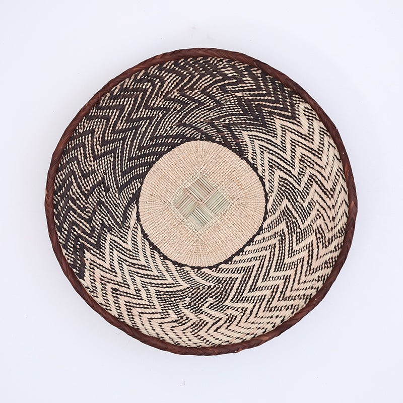 Zimbabwe Handmade Straw Woven Wall Hanging Retro Style