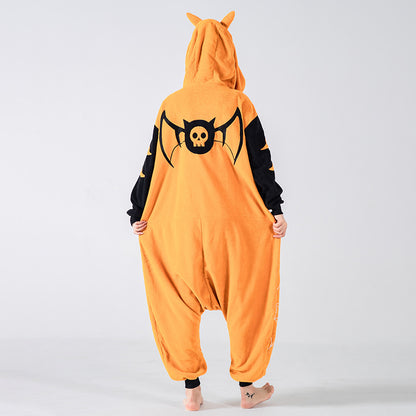 Vente en gros Halloween Devil's Son One-piece Pyjama Cosplay Festival Costume à capuche mignon maison