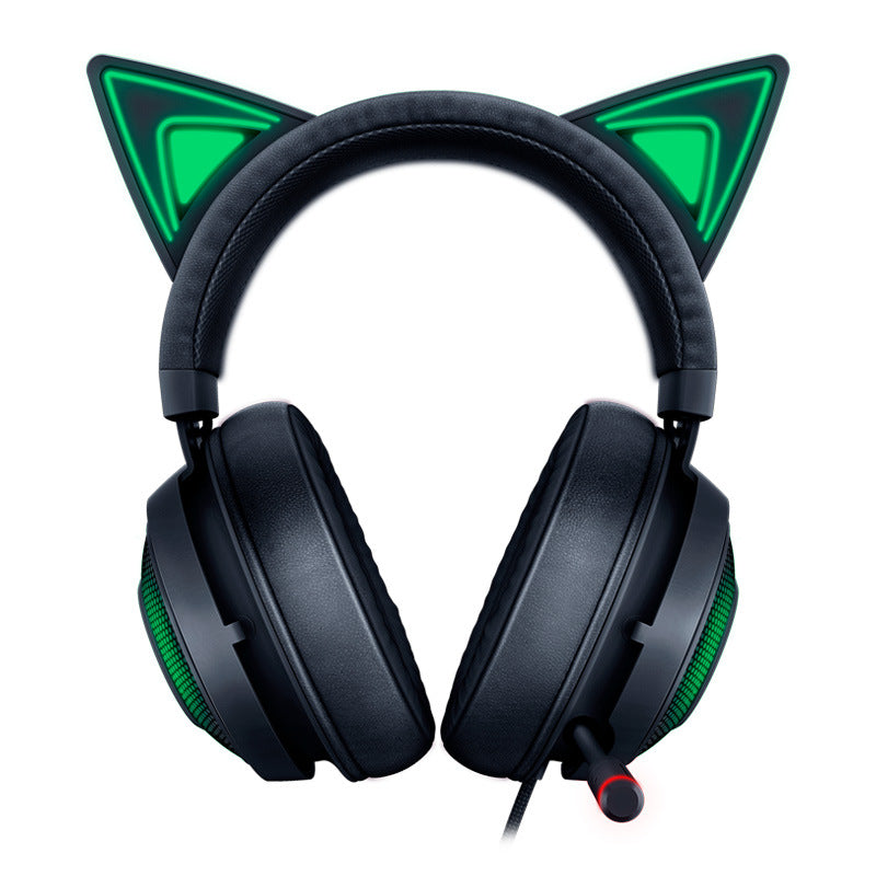 Auriculares con forma de gato resplandecientes