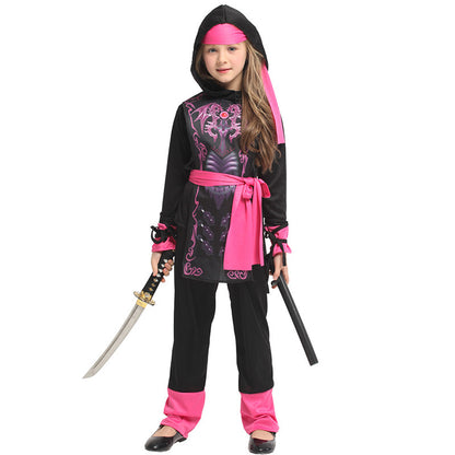 Costume de cosplay d'Halloween Costume de samouraï pour enfants