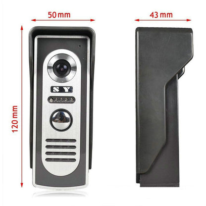 ENNIO 7 Inch Color Video Intercom Doorbell Night Vision Rainproof