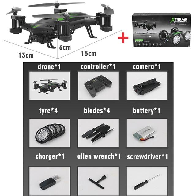 OTRC FY602 Air-Road RC Drone voiture 2 en 1 voiture volante 2.4G RC quadrirotor Drone 6 axes 4CH hélicoptère avec caméra HD haute vitesse 4WD