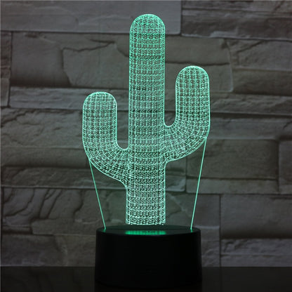 Luz nocturna LED de cactus