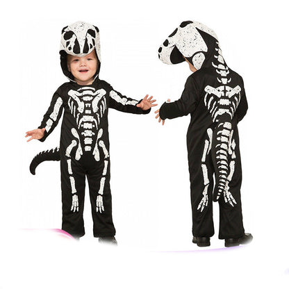 Costume d'Halloween pour enfants, déguisement effrayant de squelette