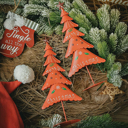 Adornos pequeños de metal para decoración de ventanas de árboles de Navidad y hogares