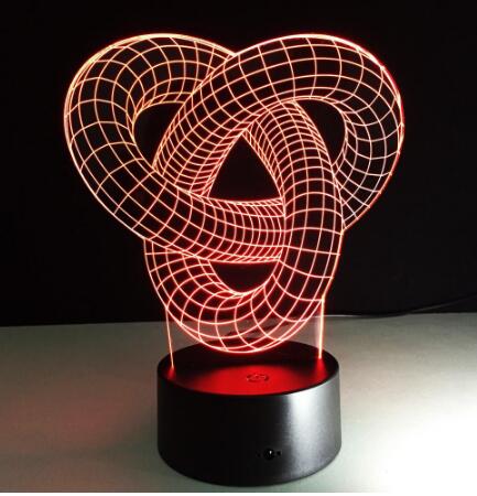 Nudo 2 - Holograma de lámpara LED de ilusión óptica 3D