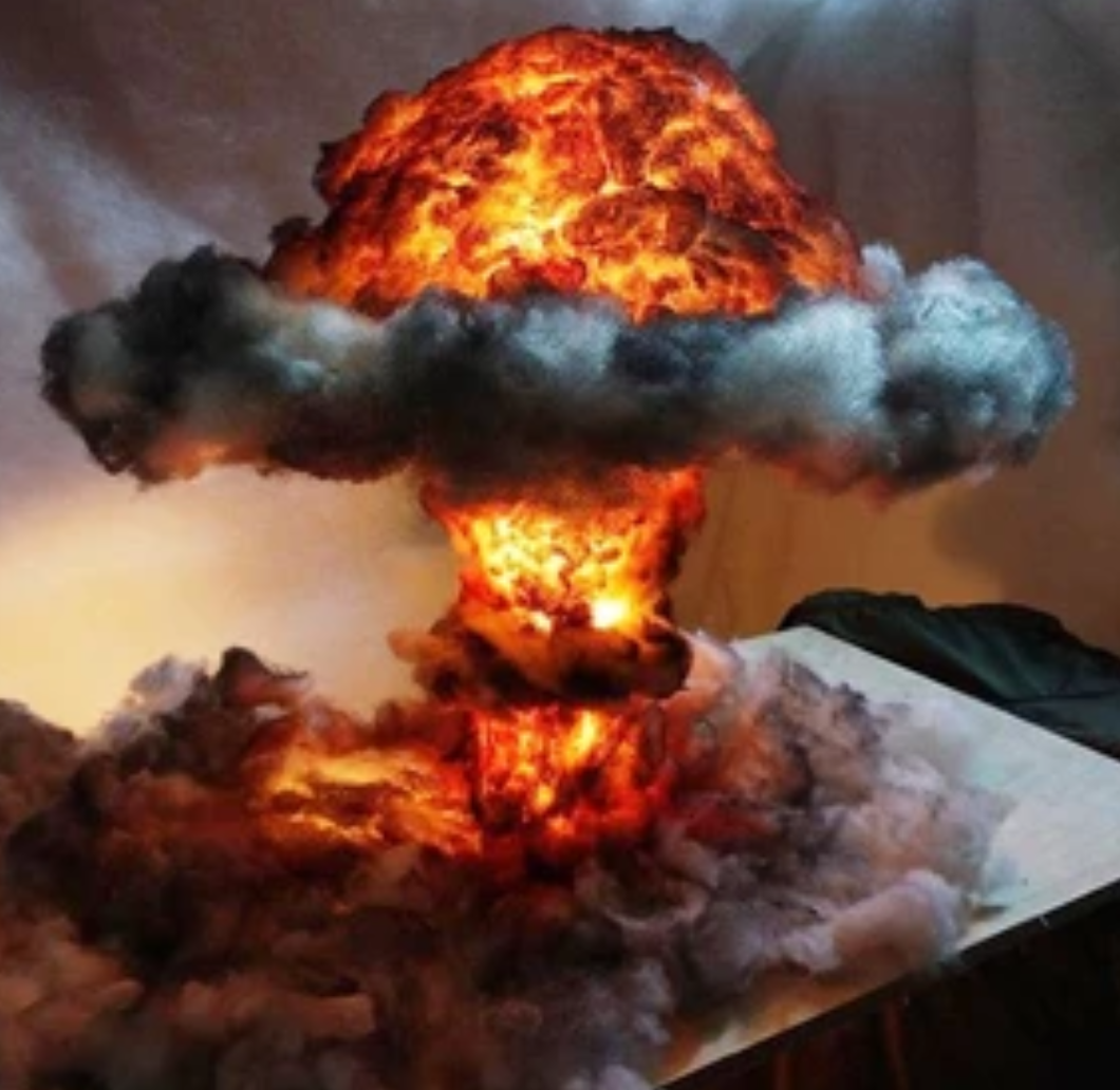 Bedroom Mushroom Cloud Lamp nuclear explosion