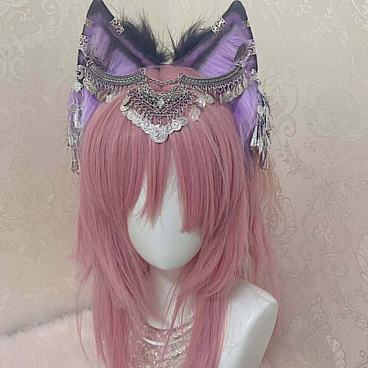 Diadema con orejas de cuerno de demonio vampiro para Halloween