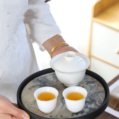 Thé en céramique, petite théière de Table à bulles sèches absorbantes, petit plateau