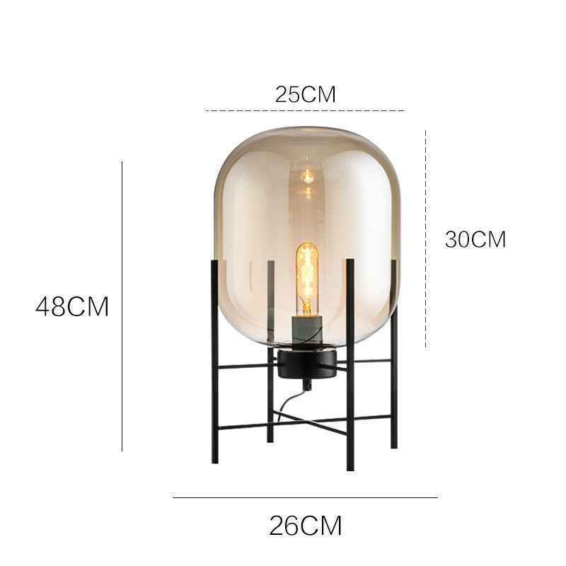 Lampe de table tétrapode en verre de style industriel scandinave moderne