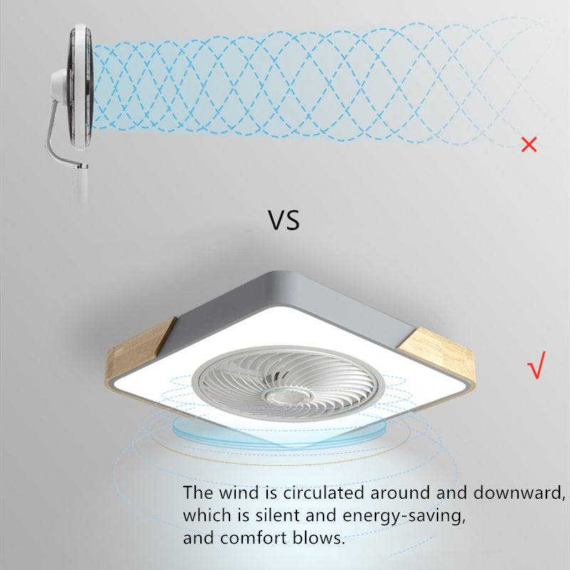 Ventilateur de plafond moderne avec lumière et lampe de décoration intérieure