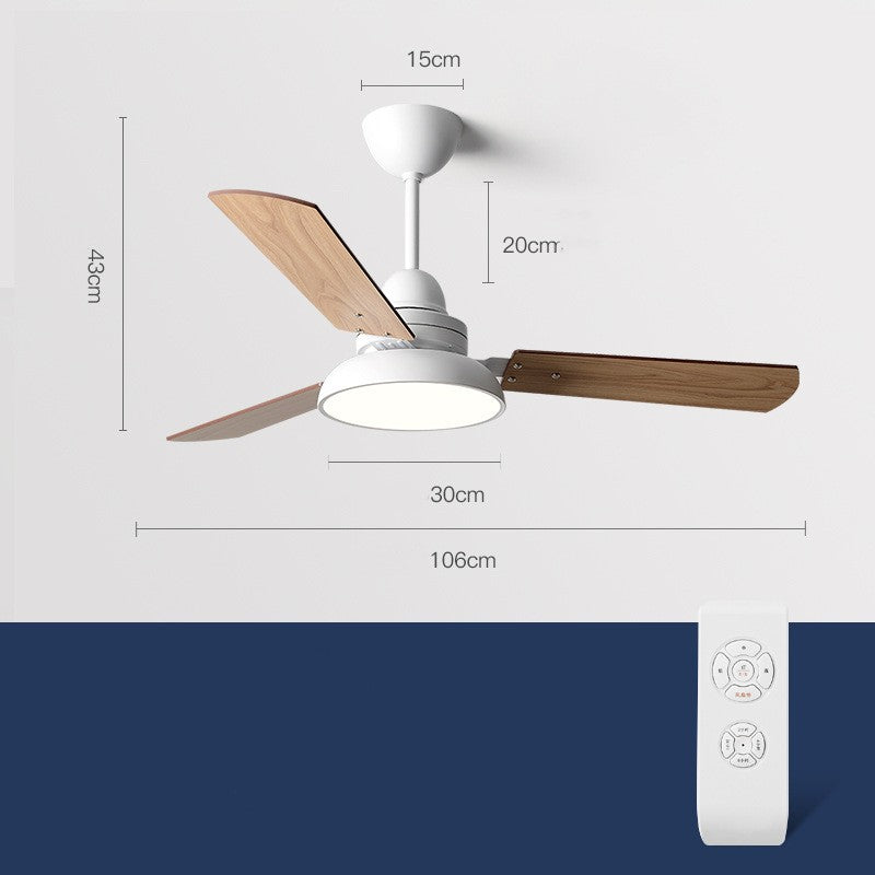 Luces de ventilador de techo nórdico, candelabro silencioso para niños, comedor