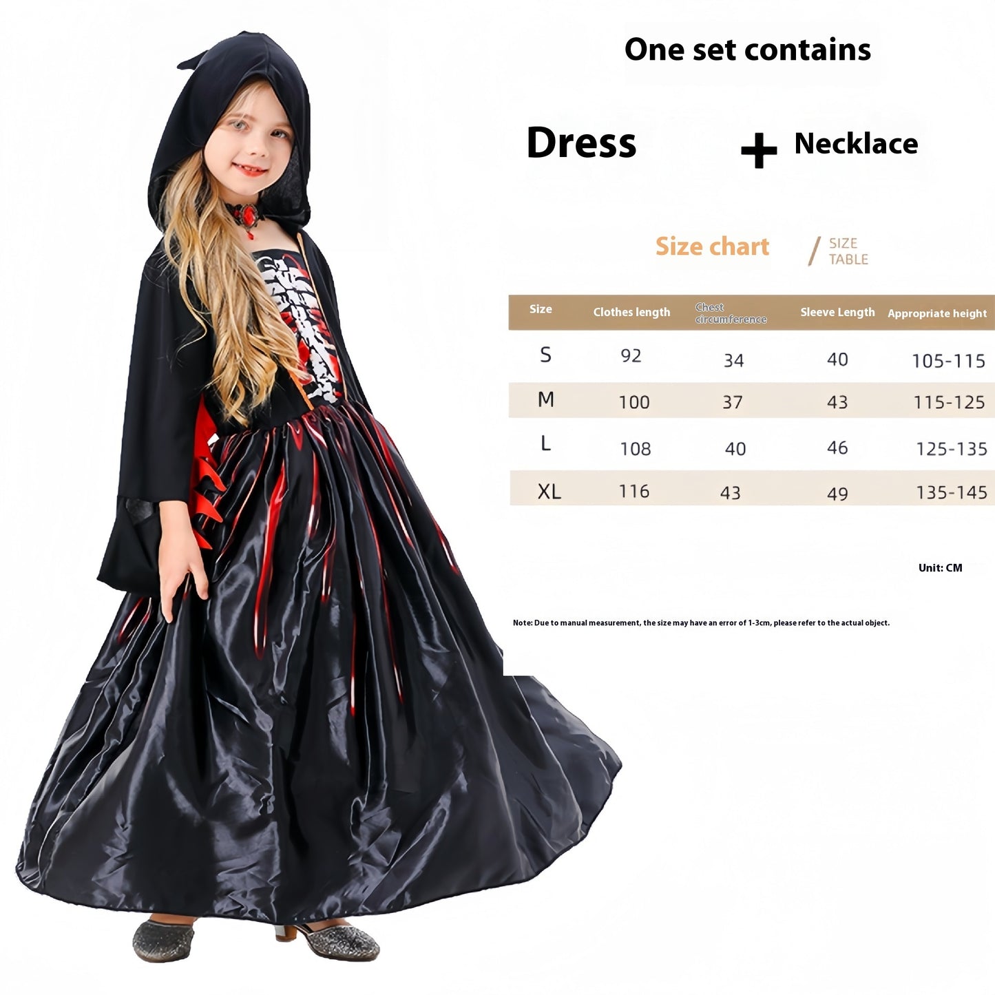 Halloween Children's Cos Witch Skull Clothing