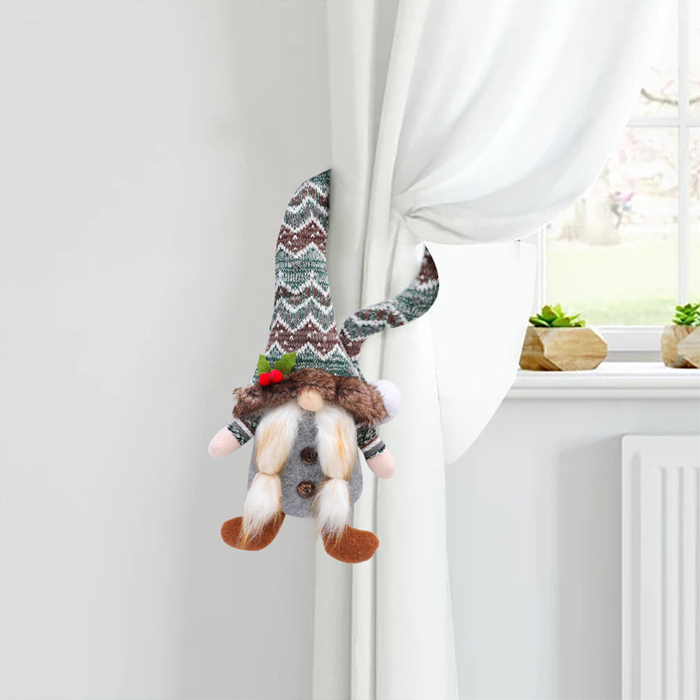 Nueva decoración navideña con hebilla para cortina de muñeca sin rostro, hebilla para cortina navideña para el hogar, accesorios decorativos 