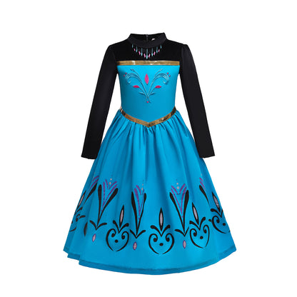 Robe à manches longues pour fille princesse d'Halloween