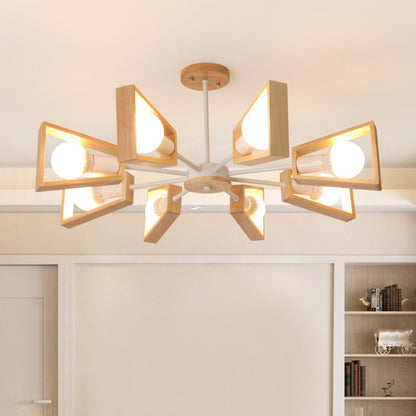 Lustre de chambre en bois massif