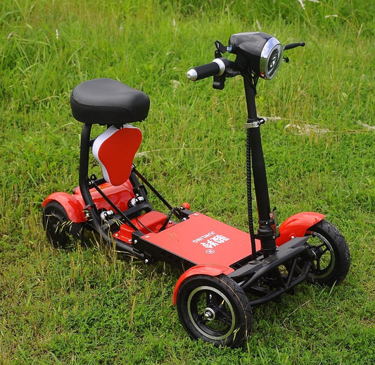 Cyungbok-Mini Scooter de transporte de bicicleta eléctrica para adultos, plegable, de cuatro ruedas, para personas mayores