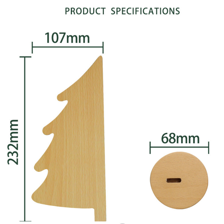 Lámpara de mesa colorida llevada plegable de madera de la luz caliente del árbol de navidad de la venta