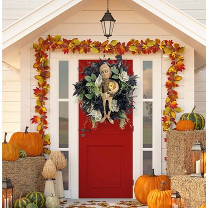 Manualidades colgantes para puerta de entrada con decoración de Halloween