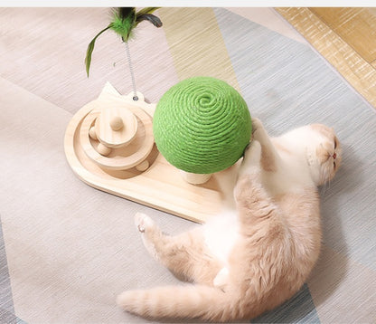 Arbre à chat pour animaux de compagnie, jouets, poste à gratter, meubles pour animaux de compagnie, poste à gratter, griffes de chat, boules à Double Sisal, accessoires pour chats