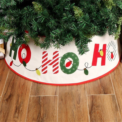 Falda para árbol de Navidad con letras creativas para decorar el hogar