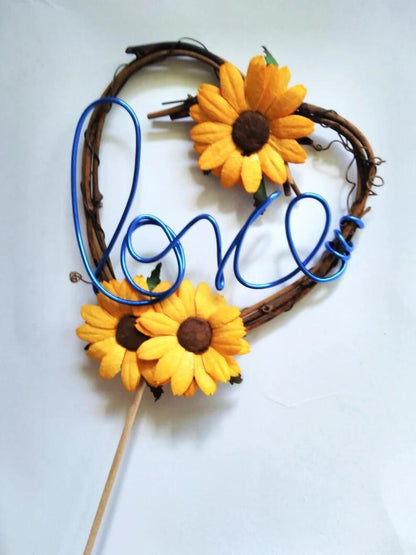 Árbol con letras de amor, complemento, diseño de mesa de postres para el Día de San Valentín, corona, decoración para hornear de cumpleaños