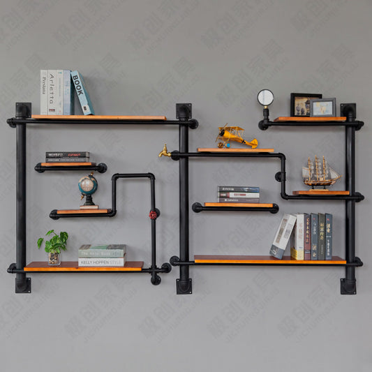 Retro Industrial Air Wall Water Pipe Shelving Wall Hanging