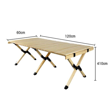 Ensemble table et chaises de rouleaux de poulet d'extérieur, portables