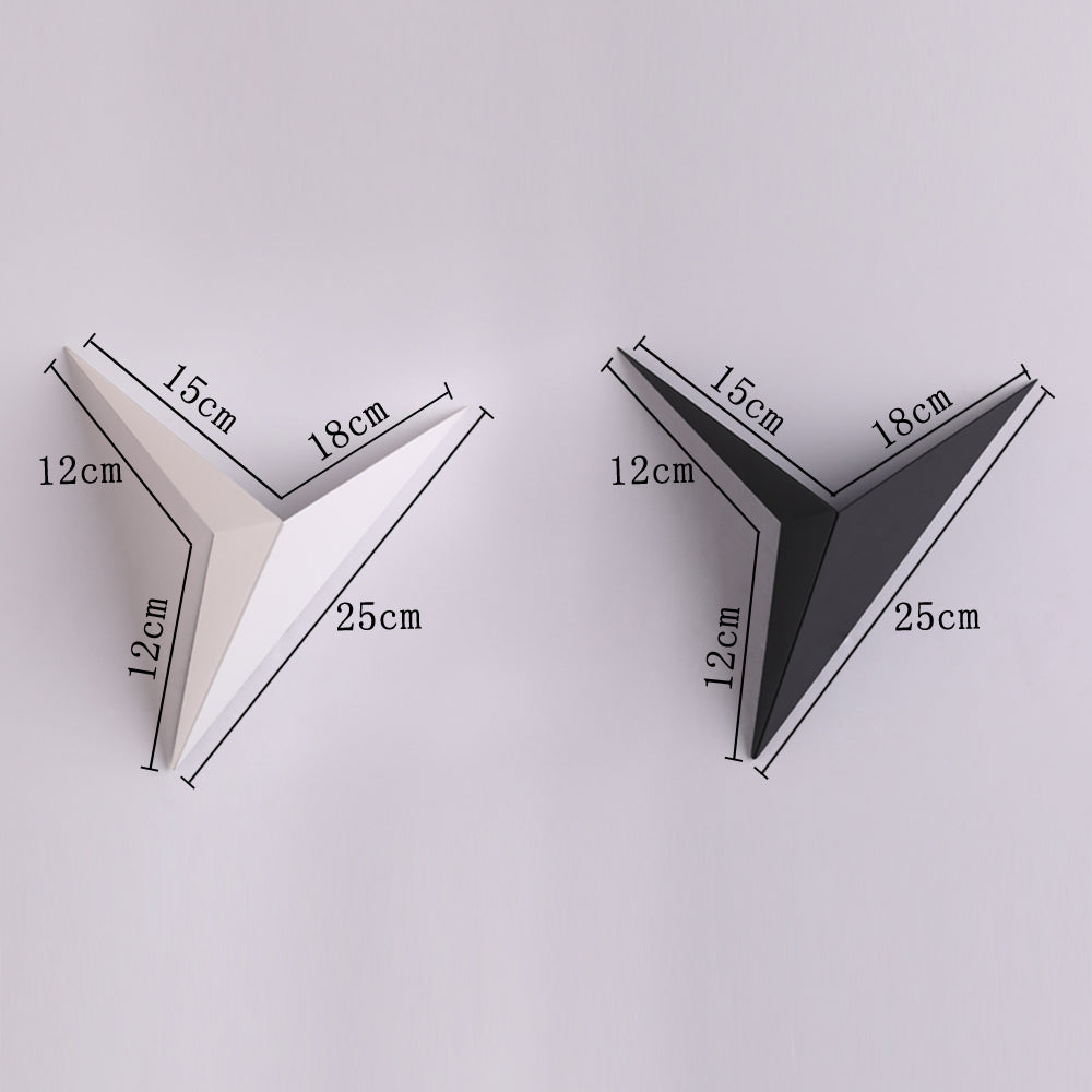 Lámpara de pared triangular con forma de hierro forjado creativa.