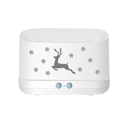 Humidificateur diffuseur de flamme d'élan silencieux lampe d'ambiance domestique décorations de Noël pour la maison