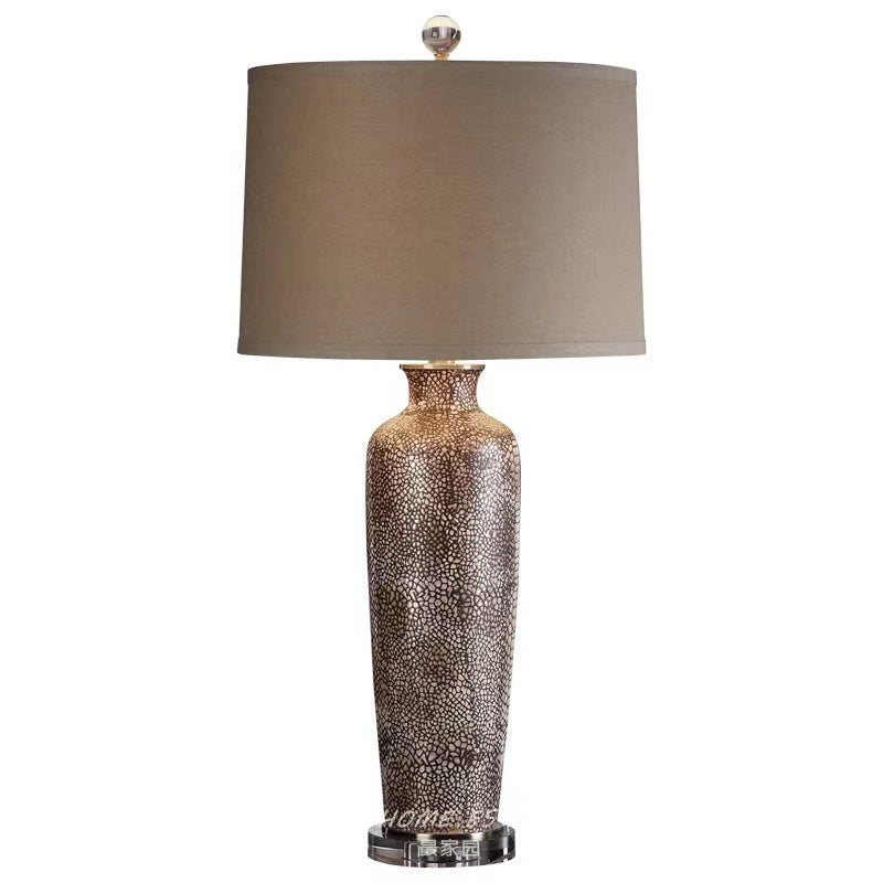 Bedroom Bedside Vintage Snakeskin Pattern Ceramic Table Lamp