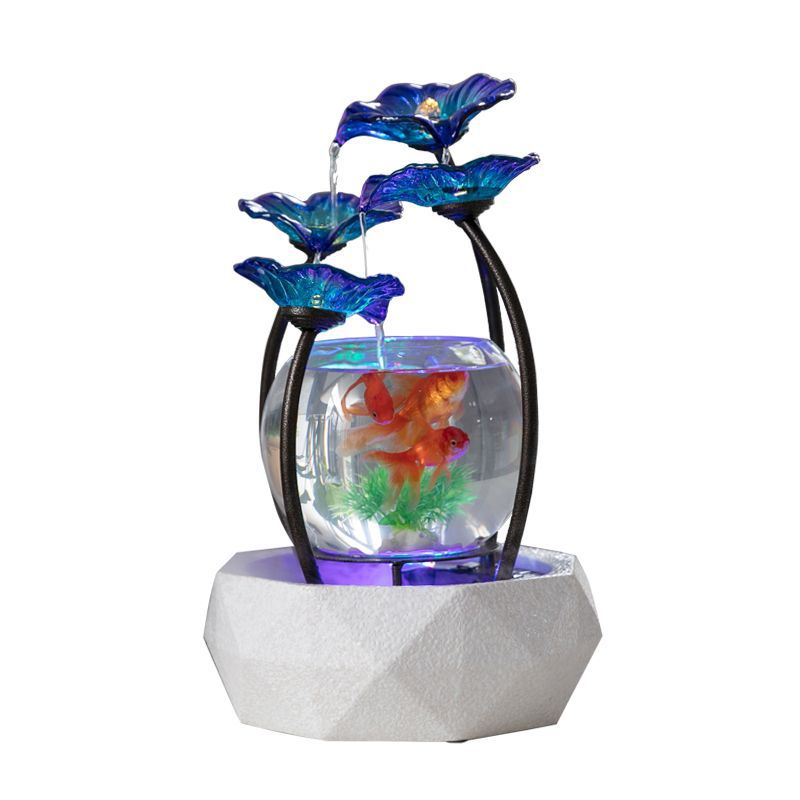 Flowing Water Ornaments Fish Tank Living Room Creative Ceramic Fountain Humidifier