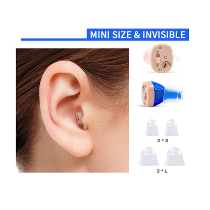 Inner Ear Invisible Digital Noise Reduction Hear Device USB Rechargeable ITE Hearing Aids For The Deaf