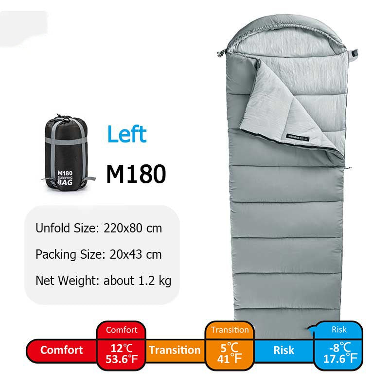 Saco de dormir de algodón lavable portátil para acampar, tienda doble empalmable