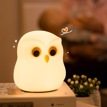 Lampe de chevet à induction pour chambre à coucher, veilleuse hibou