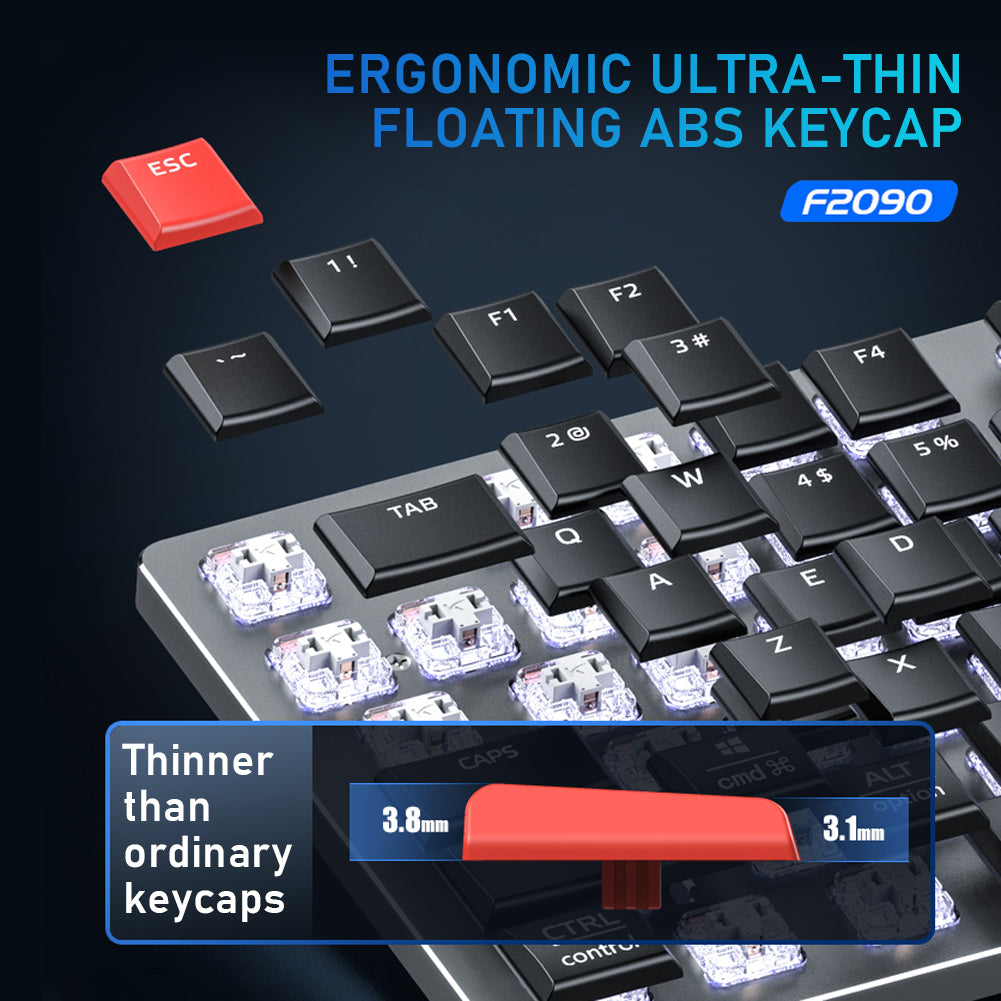 Wireless Mechanical Keyboard Thin 104 Keys