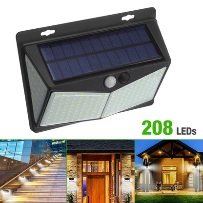 208 énergie solaire LED lumière capteur de mouvement extérieur cour jardin applique étanche