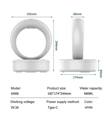 Humidificateur d'air Anti-gravité, humidificateur à contre-courant muet, gouttes d'eau en lévitation, brumisateur, humidificateurs électriques