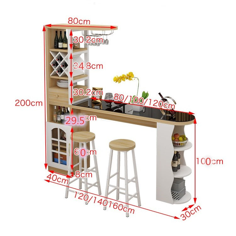 Sala de estar moderna minimalista, balcón, mesa alta de bar para el hogar pequeño