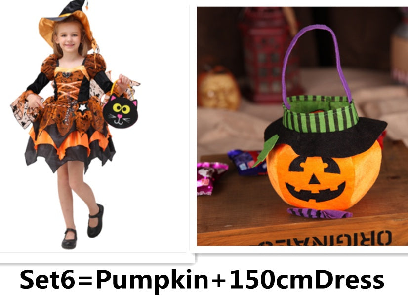 Halloween Children Costume Cosplay Witch Princess Dress