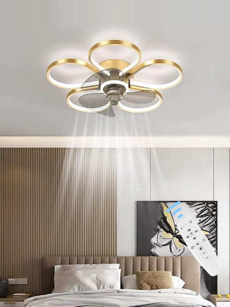 Simple Bedroom Fan Lamp Nordic Room Ceiling