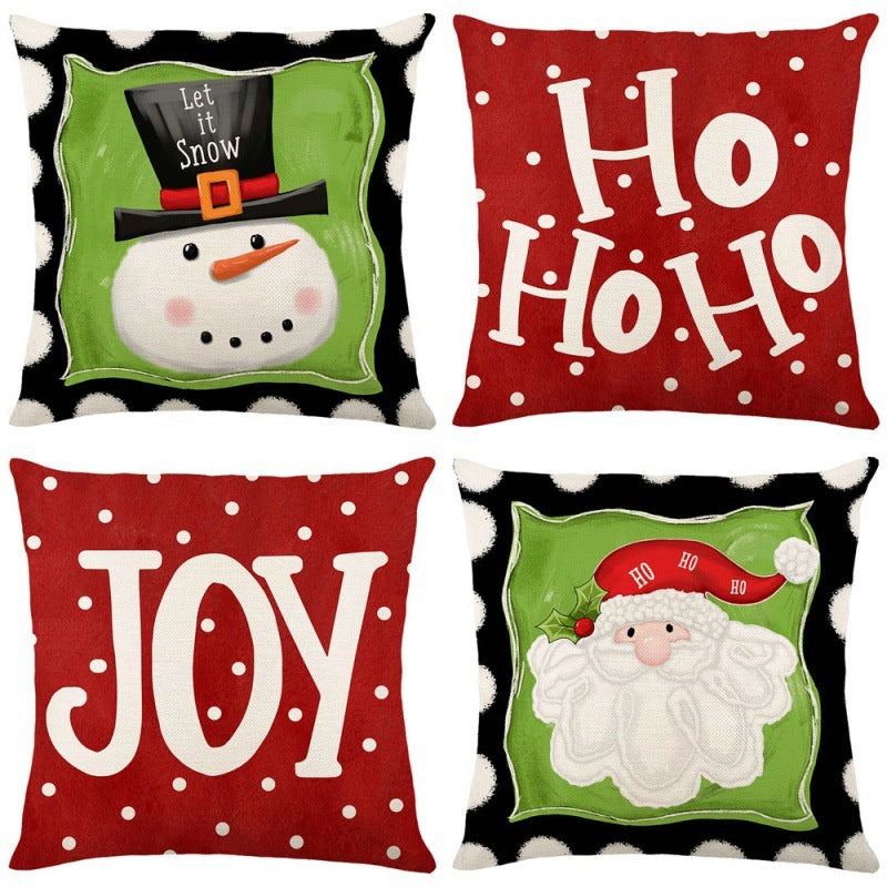 Home Christmas Decorative Printed Pillowcase